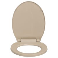 vidaXL Toilettensitz mit Absenkautomatik Quick-Release Beige Oval