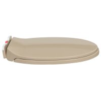 vidaXL Toilettensitz mit Absenkautomatik Quick-Release Beige Oval