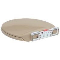 vidaXL Toilettensitz mit Absenkautomatik Quick-Release Beige Oval