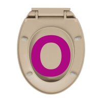 vidaXL Toilettensitz mit Absenkautomatik Quick-Release Beige Oval