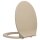 vidaXL Toilettensitz mit Absenkautomatik Quick-Release Beige Oval