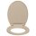 vidaXL Toilettensitz mit Absenkautomatik Quick-Release Beige Oval