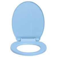 vidaXL Toilettensitz mit Absenkautomatik Blau Oval