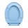 vidaXL Toilettensitz mit Absenkautomatik Blau Oval