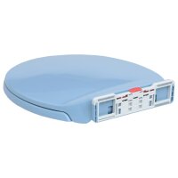 vidaXL Toilettensitz mit Absenkautomatik Quick-Release Blau Oval