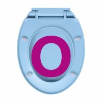 vidaXL Toilettensitz mit Absenkautomatik Quick-Release Blau Oval