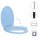 vidaXL Toilettensitz mit Absenkautomatik Quick-Release Blau Oval