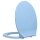 vidaXL Toilettensitz mit Absenkautomatik Quick-Release Blau Oval