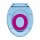 vidaXL Toilettensitz mit Absenkautomatik Quick-Release Blau Oval