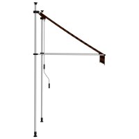 vidaXL Einziehbare Markise Handbetrieben 100 cm Orange und Braun