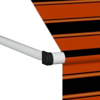 vidaXL Einziehbare Markise Handbetrieben 100 cm Orange und Braun