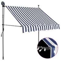 vidaXL Einziehbare Markise Handbetrieben mit LED 100 cm...