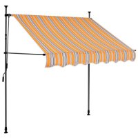 vidaXL Einziehbare Markise Handbetrieben mit LED 100 cm...