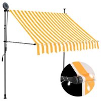 vidaXL Einziehbare Markise Handbetrieben mit LED 100 cm...