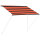 vidaXL Einziehbare Markise 100&times;150 cm Orange und Braun