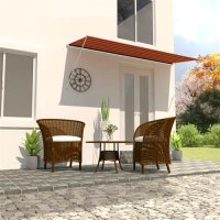 vidaXL Einziehbare Markise 350×150 cm Orange und Braun