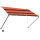 vidaXL Einziehbare Markise mit LED 250&times;150 cm Orange und Braun