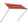 vidaXL Einziehbare Markise mit LED 250&times;150 cm Orange und Braun