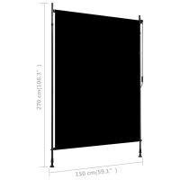 vidaXL Außenrollo 150 x 270 cm Anthrazit