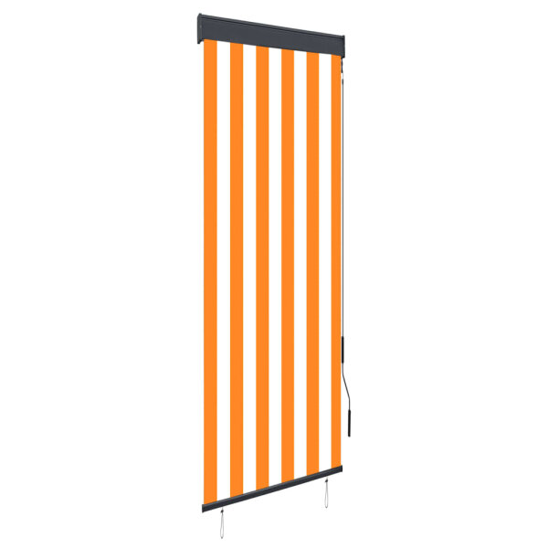 vidaXL Au&szlig;enrollo 60 x 250 cm Wei&szlig; und Orange