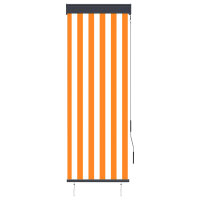 vidaXL Außenrollo 60 x 250 cm Weiß und Orange