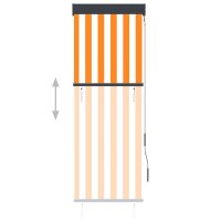 vidaXL Au&szlig;enrollo 60 x 250 cm Wei&szlig; und Orange