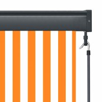 vidaXL Au&szlig;enrollo 60 x 250 cm Wei&szlig; und Orange