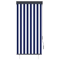 vidaXL Außenrollo 80 x 250 cm Blau und Weiß