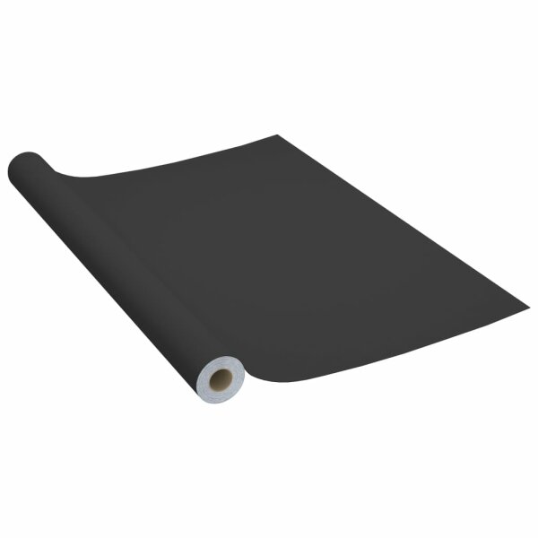 vidaXL Selbstklebende M&ouml;belfolie Schwarz 500 x 90 cm PVC