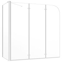 vidaXL Duschabtrennung 120x69x130 cm Hartglas Transparent