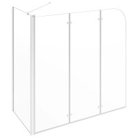 vidaXL Duschabtrennung 120x69x130 cm Hartglas Transparent