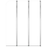 vidaXL Duschabtrennungen 2 Stk. 104x130 cm Hartglas Transparent