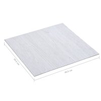 vidaXL Laminat Dielen Selbstklebend 5,11 m&sup2; PVC Wei&szlig;