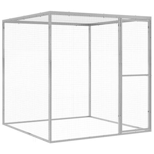 vidaXL Katzenk&auml;fig 1,5x1,5x1,5 m Verzinkter Stahl