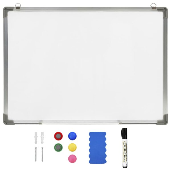 vidaXL Magnetisches Whiteboard Wei&szlig; 90 x 60 cm Stahl