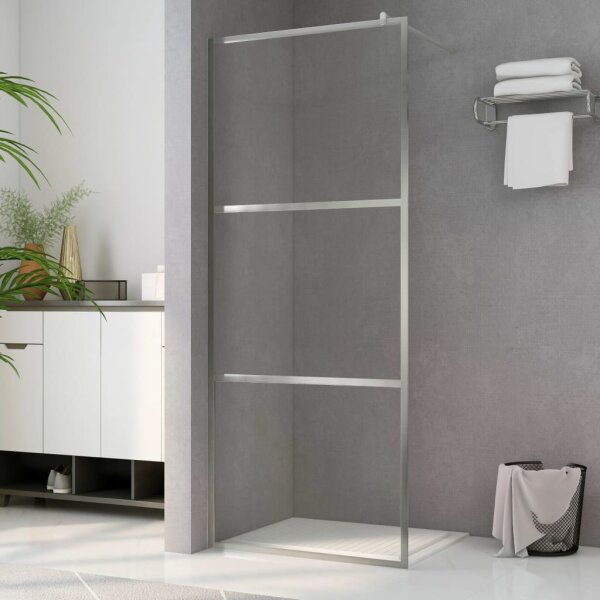 vidaXL Duschwand f&uuml;r Begehbare Dusche mit Klarem ESG-Glas 80x195 cm