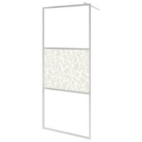 vidaXL Duschwand f&uuml;r Begehbare Dusche ESG-Glas Steindesign 80x195 cm