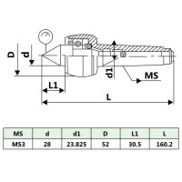 vidaXL Zentrierspitze MT3