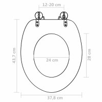 vidaXL Toilettensitz mit Soft-Close-Deckel MDF Flamingo-Design