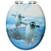 vidaXL Toilettensitz mit Soft-Close-Deckel MDF Pinguin-Design