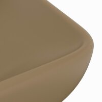 vidaXL Luxus-Waschbecken Rechteckig Matt Creme 71x38 cm Keramik