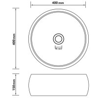 vidaXL Luxuri&ouml;ses Waschbecken Rund Matt Dunkelgr&uuml;n 40x15 cm Keramik