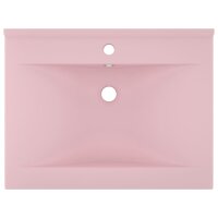 vidaXL Luxus-Waschbecken mit Hahnloch Matt-Rosa 60x46 cm Keramik