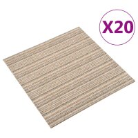 vidaXL Teppichfliesen 20 Stk. 5 m² 50x50 cm...