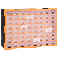 vidaXL Multi-Schubladen-Organizer mit 64 Schubladen 52x16x37,5 cm