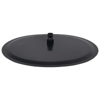 vidaXL Regenbrause Edelstahl 40 cm Rund Schwarz