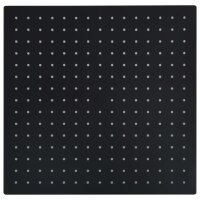 vidaXL Regenbrause Edelstahl 40x40 cm Quadrat Schwarz