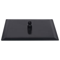 vidaXL Regenbrause Edelstahl 40x40 cm Quadrat Schwarz