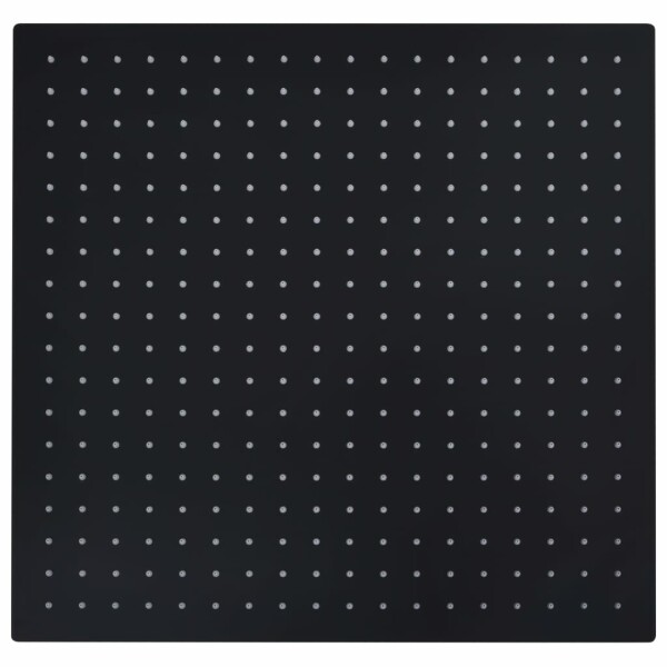 vidaXL Regenbrause Edelstahl 50x50 cm Quadrat Schwarz