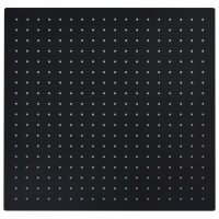 vidaXL Regenbrause Edelstahl 50x50 cm Quadrat Schwarz